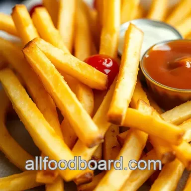 Perfectly Golden Homemade French Fries: Chip Shop Style! Recipe Card