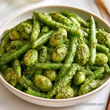 Pesto Green Beans in 15 Minutes Recipe Card