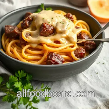 Irresistibly Delicious Sautéed Ribeye Pasta with Creamy Sauce Today Recipe Card