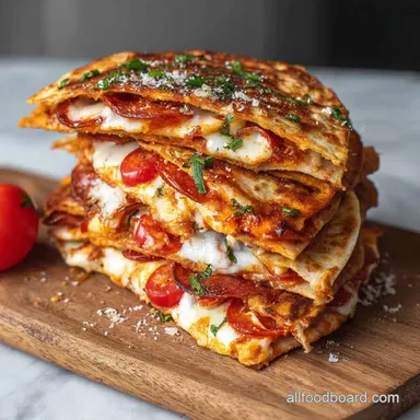Pizza Quesadillas Recipe in 10 Minutes Recipe Card