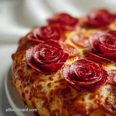 Easy Pizza Rose for Valentines Day: Romantic Pepperoni