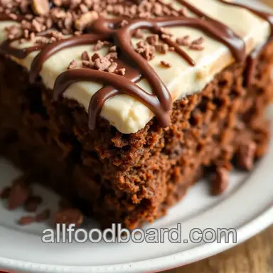 Poke Cake with German Chocolate Delight Recipe Card