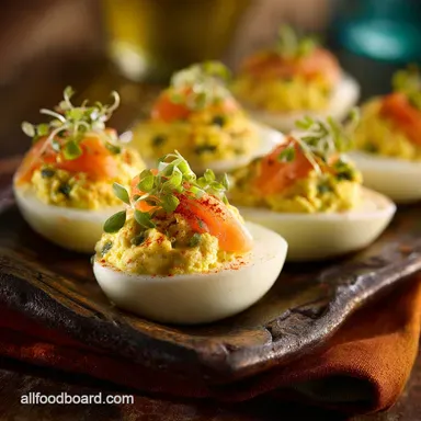 Easter Appetizers: Smoked Salmon Deviled Eggs (Easy, Posh Nibble) Recipe Card