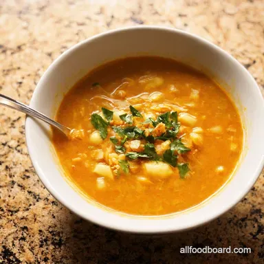 Nutritious HighProtein Veggie Soup PostWorkout Fuel Recipe Card