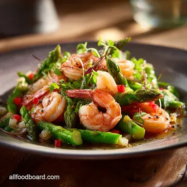 Salad Recipes Healthy Summer Prawn Asparagus Salad in 35 Mins Recipe Card