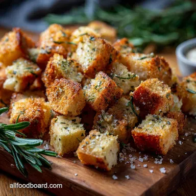 Homemade Herby Croutons: Ultra-Crispy Bistro-Style Rosemary Garlic