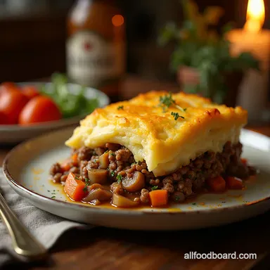 Traditional Shepherds Pie Recipe with Root Vegetable Mash Recipe Card