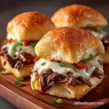 Proper Cheesy Philly Cheesesteak Sliders The Match Day Marvel Recipe Card