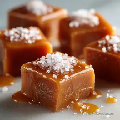 Salted Caramels Recipe: Silky, Chewy Caramel Candy Confection Recipe Card