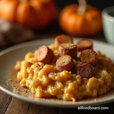 Spiced Pumpkin Pie Oatmeal Cosy Breakfast Ready Fast Recipe Card