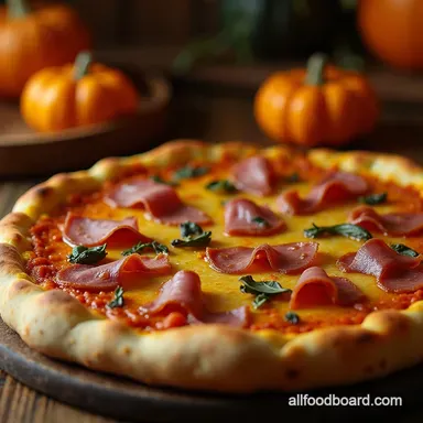 Spiced Pumpkin Prosciutto JackOLantern Pizza Recipe Recipe Card