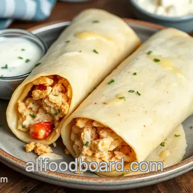 Quick Cheesy Chicken Wraps with Garlic Flavor