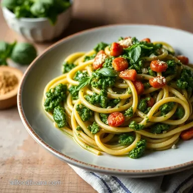 Quick & Easy Pesto Pasta: A 30-Minute Italian Delight! Recipe Card
