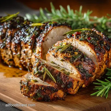 Herbed Roasted Pork Tenderloin Recipe with Quick Dijon Glaze