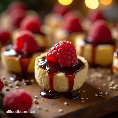 Easy Raspberry Brie Bites for Valentines Day Party Food Recipe Card