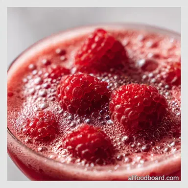 Pink Cocktail Perfect for Galentine's Day with Raspberry - Party-Ready Recipe Card