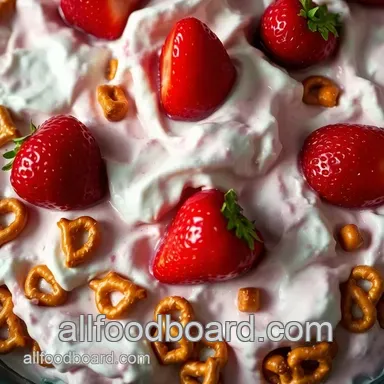 Refreshing Strawberry Pretzel Salad Recipe: A Sweet and Salty Treat Recipe Card
