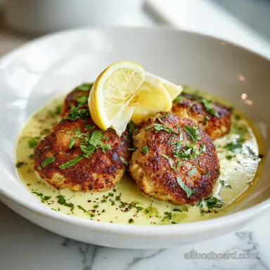 Crab Cake with Lemon Butter Sauce for 4 Servings