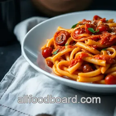 Rigatoni all'Amatriciana: A Crispy, Classic Italian Feast Recipe Card