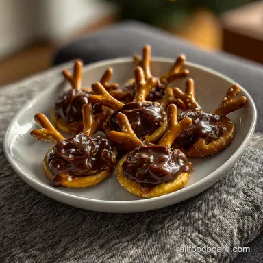 Rolo Pretzel Reindeer Christmas Treats in 15 Minutes Recipe Card