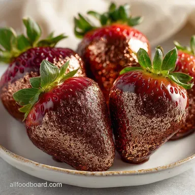 How To Make Rose Gold Strawberries: Shimmering & Velvety Recipe Card