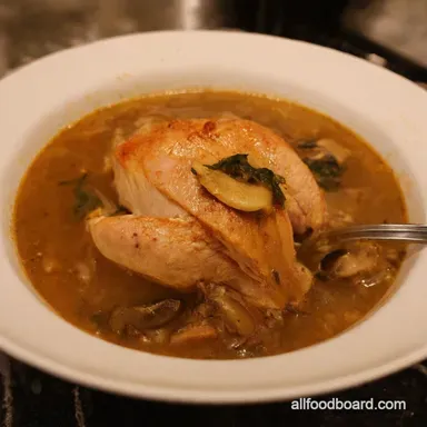 Rotisserie Chicken Mushroom Soup Ready in 45 Recipe Card