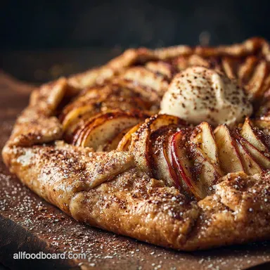 Apple Desserts: Rustic Spiced Galette with Nutty Brown Butter Crust Recipe Card