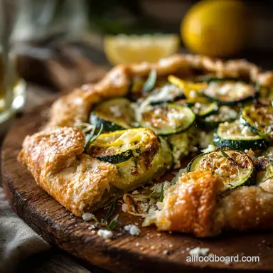 Zucchini Recipes: Flaky Summer Ricotta Lemon Galette Recipe Card