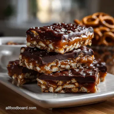 Salted Chocolate and Caramel Pretzel Bars | Velvety Melt
