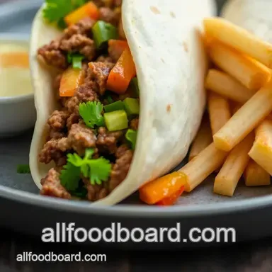 Sautéed Beef Big Mac Wraps - Quick & Easy Recipe Card