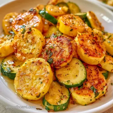 Saut&eacute;ed Summer Squash in 20 Minutes Recipe Card