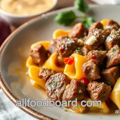 Sautéed Tortellini with Beef & Cheese Delight