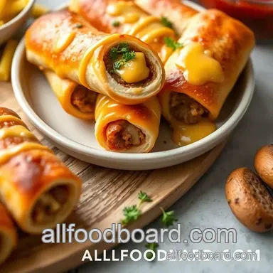 Ultimate Easy Sausage Roll-Ups with Cheesy Goodness: 5 Flavorful Twists! Recipe Card