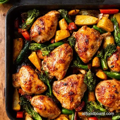 Sheet Pan Balsamic Chicken Veggies Easy Weeknight Winner Recipe Card