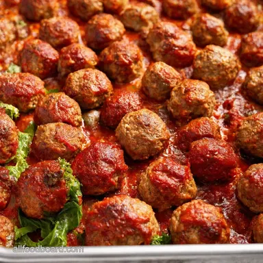 Sheet Pan BBQ Meatball Bonanza Easy Dinner Recipe Recipe Card