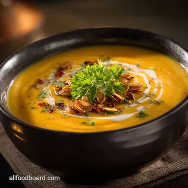 Spiced Golden Harvest The Silkiest Curried Parsnip Fall Soup Recipe Recipe Card