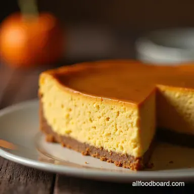 Silky Pumpkin Cottage Cheese Cheesecake Recipe Lighter Autumn Bake Recipe Card