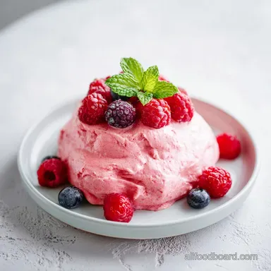 Raspberry Mousse Recipe for 6 Portions Recipe Card