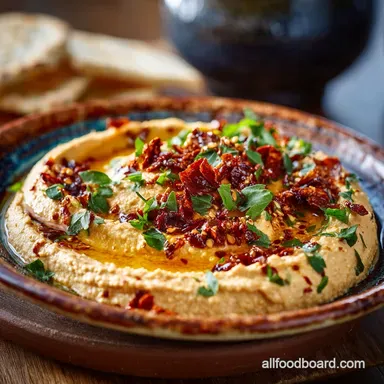 RestaurantQuality Smooth Hummus The Bicarb Secret to Creaminess Recipe Card