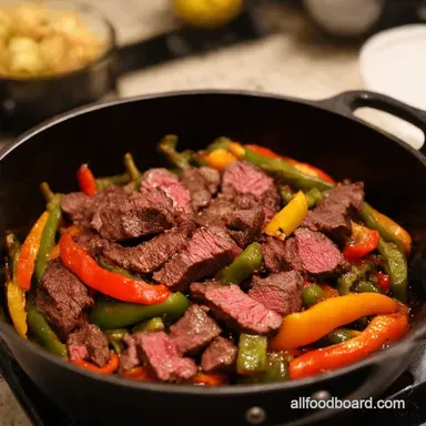 Easy Steak Peppers Stir Fry Weeknight Dinner Sorted Recipe Card
