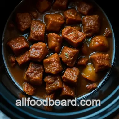 Easy Crock Pot Recipes: Slow-Cooked Moroccan Lamb Tagine Delight Recipe Card