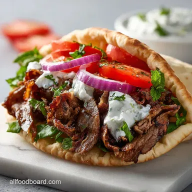 Tender Flavorful Beef Gyro with Slow Cooker