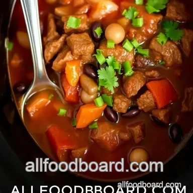 Slow Cooker Beef Soup for Cozy Nights Recipe Card