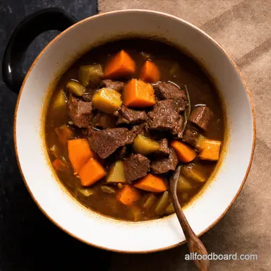 Slow Cooker Beef Tips My Cozy Root Vegetable Stew Recipe Card