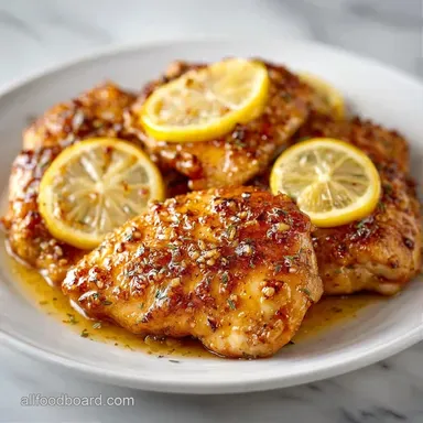 Slow Cooker Lemon Chicken for 4 Servings Recipe Card