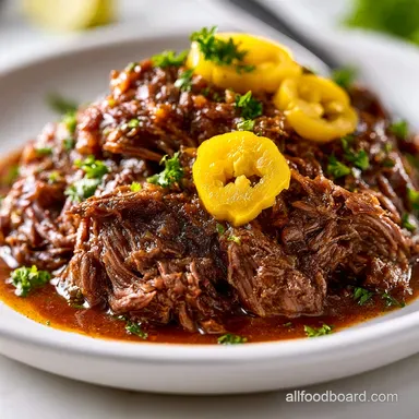 Slow Cooker Mississippi Pot Roast for 6 Recipe Card