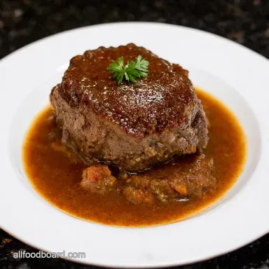 Easy Slow Cooker Salisbury Steak Proper Comfort Food Recipe Card
