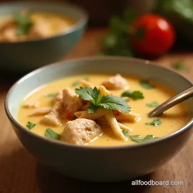 Best Slow Cooker Thai Coconut Chicken Soup Tom Kha Style Recipe Card