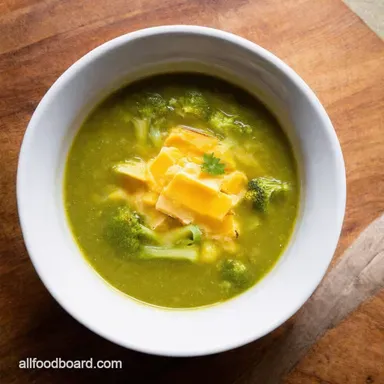 Smoked Gouda Broccoli Soup Easy Comfort Food Recipe Card