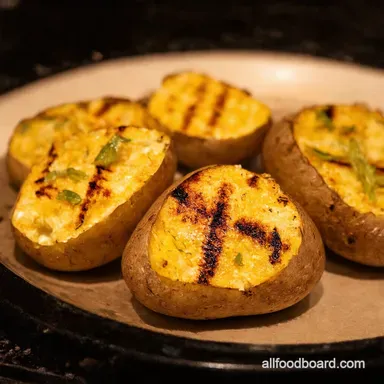 Smoky Grilled Baked Potatoes My Chive Sour Cream Secret Recipe Card